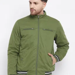 Duke Green Cotton Slim Fit Jacket-image-96