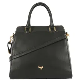 Baggit Black Solid Medium Bowler Bag-picture-18