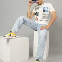 Free Authority Nasa Off White Regular Fit Crew T-Shirt image 5