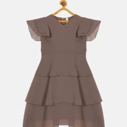 Kiddopanti Kids Brown Solid Dress-picture-28