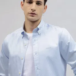 GANT Solid Button Down Slim Fit Shirt image 5