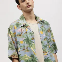 GANT Printed Cuban Collar Relaxed Fit Shirt image 5