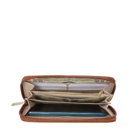 Sugarush Esther Tan PU Solid Zip Around Wallet image 5