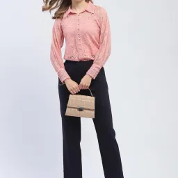 MADAME Pink Lace Work Shirt image 5