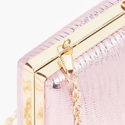 Code by Lifestyle Pink Textured Clutch image 5