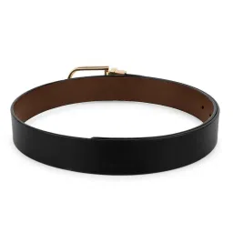 Louis Stitch Black Leather Reversible Belt for Men image 5