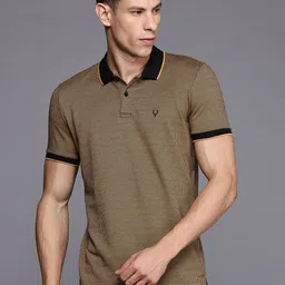 Allen Solly Geometric Self-Design Polo Collar Regular Fit T-shirt-picture-51