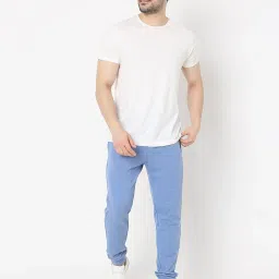 UnderJeans by Spykar Blue Melange Regular Fit Lounge Pants image 5