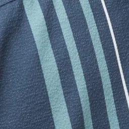 Code By Lifestyle Navy Regular Fit Striped Shirt image 5