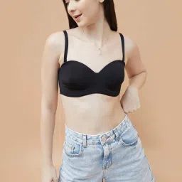 Ginger By Lifestyle Black Regular Fit Bra image 5