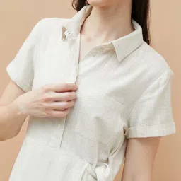 Fame Forever By Lifestyle Beige Regular Fit Dress image 5