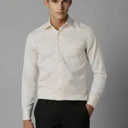Louis Philippe Beige Cotton Regular Fit Shirt-image-89