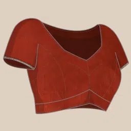 FABMORA Yellow Embroidered Saree With Unstitched Blouse image 5