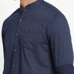 Turtle Blue Cotton Slim Fit Chequered Shirt image 5