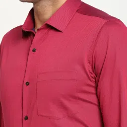 Turtle Red Cotton Slim Fit Dobby Shirt image 5