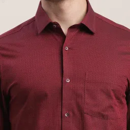 Turtle Red Cotton Slim Fit Dobby Shirt image 5