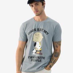 The Souled Store Blue Regular Fit Printed T-Shirt-picture-25