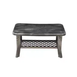 Swagath Silver Black Plastic Coffee Table for Cafe, Home, and Living Room-picture-22
