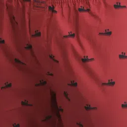 Woodland Dark Red Printed Pyjamas image 4