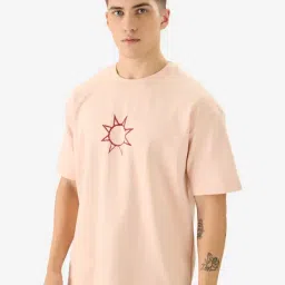 The Souled Store Pink Loose Fit Printed T-Shirt-image-38