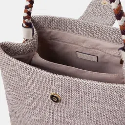 Accessorize London Grey Woven Shoulder Bag image 4