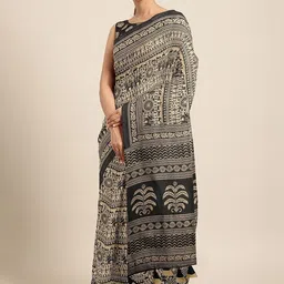 RegalDrapes Ethnic Motifs Silk Blend Handloom Saree-image-16
