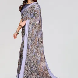 Moda Rapido Floral Poly Georgette Saree image 3