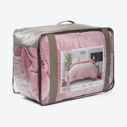 Monte Carlo Alia Pink Printed Heavy Winter Double Bed Comforter 1026 GSM image 4