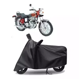 Auto Pearl Polyester Two Wheeler Cover for Royal Enfield Machismo 350 (Grey)-picture-29
