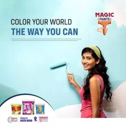 Magic Paints 2201 Ajooba Series 2 Kg Flo-Jo Matte Finish Acrylic Distemper Paint image 2