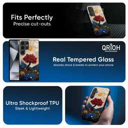 QRIOH Quirky Printed Lightweight Silicone Samsung Galaxy M15 5G Glass Back Case image 5