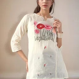 Sangria Women Cotton Embroidered Tunic-picture-26