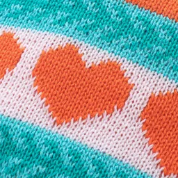 Babyhug Woollen Cap with Heart Design - Multicolour image 3