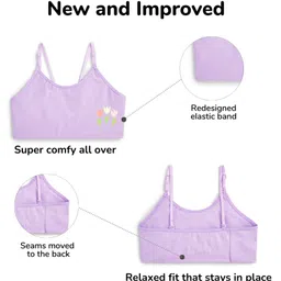 Plan B Cotton Elastane Knit Pack Of 2 Abstract Printed Training Bras - Lemon & White image 4