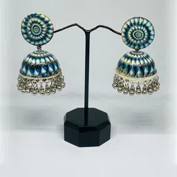 szn Printed Jhumki Dome Shape Earring image 2