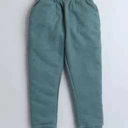 BAATCHEET Knitted Knit Full Sleeves Solid Light Winter Sweatshirt & Pant Set - Green image 5