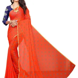 REDFISH Ethnic Motif Printed Zari Bandhani Saree-picture-39