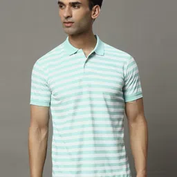 OGEN Men Striped Polo Collar Pockets T-shirt-picture-38