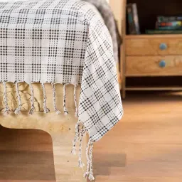 freedom tree Ecru Shadow TrailsWoven Cotton King Bedcover image 5