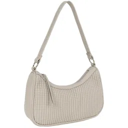 Forever Glam by Pantaloons Grey Textured Hobo Shoulder Handbag image 5