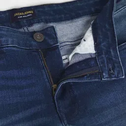 Jack & Jones Dark Blue Denim Cotton Regular Fit Distressed Jeans image 5