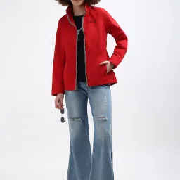 TOMMY HILFIGER Red Polyamide Solid Jacket image 5