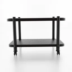 Wow craft Black Textured Rectangle Coffee Table image 2