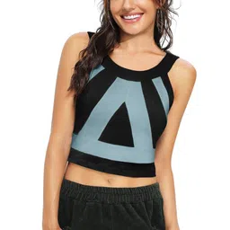 sanjana  silk SANJANA SILK Print Boxy Crop Top-picture-23