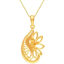 Malabar Gold and Diamonds 22k Gold Floral Pendant without Chain for Women-picture-19