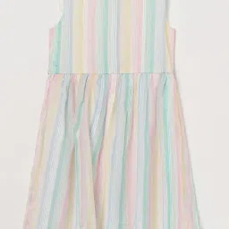 Fame Forever by Lifestyle Kids Multicolor Striped Dress-picture-19