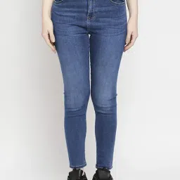 Spykar Blue Cotton High Rise Jeans-image-48