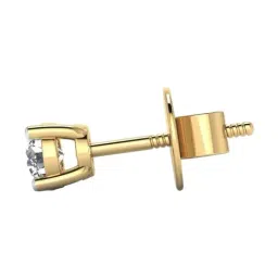 SHINE ETERNAL Lab Grown Diamond 18k (750) Yellow Gold The Solitaire Spark Stud for Women image 3