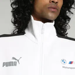 Puma BMW M Motorsport MT7+ White Cotton Regular Fit Sports Jacket image 4