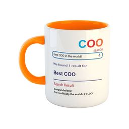 ARTBUG White & Orange Best COO Printed Ceramic Glossy Coffee Mug-picture-29
